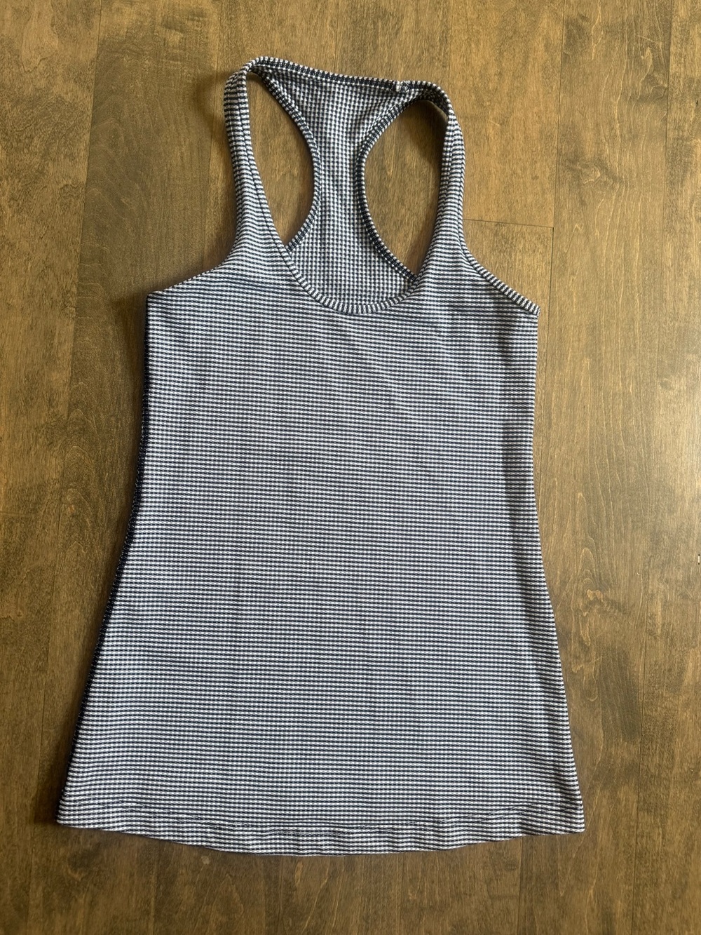 Like New - Lululemon Gingham Navy & White Cool Racerback Tank - Sz 4